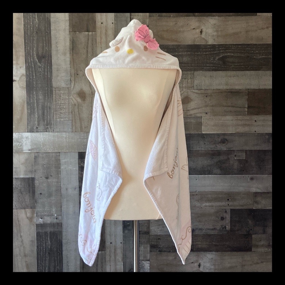Sanrio Hello Kitty hoodie towel girls OS pastel Paris girlhoodcore loungewear